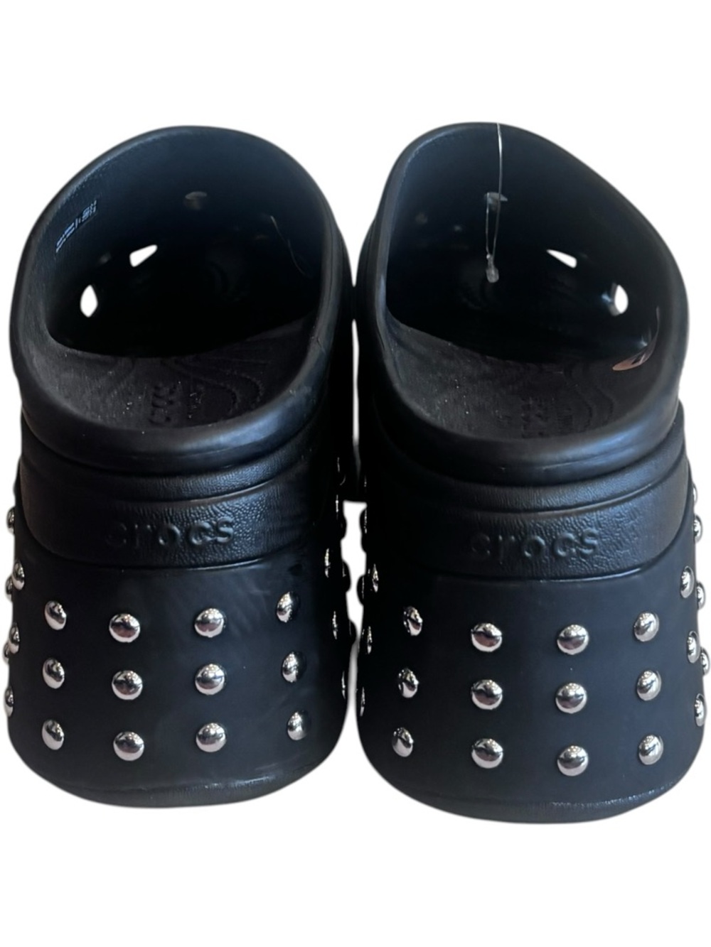Crocs Siren Studded Clogs Black Platform Heels Goth Chunky Y2K Alt Size 11 NWT - Picture 6 of 8